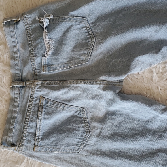 Brandy Melville Distressed Denim Pants Long Size Small - Picture 12 of 16